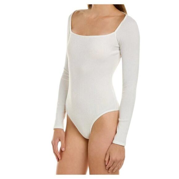 ASTR The Label Bodysuit Ribbed Winter White M NWT - Picture 2 of 9